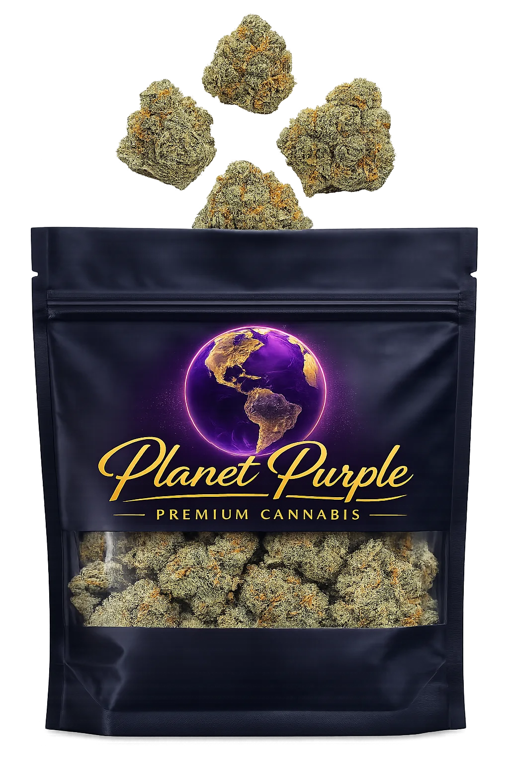 Premium cannabis flower at Planet Purple